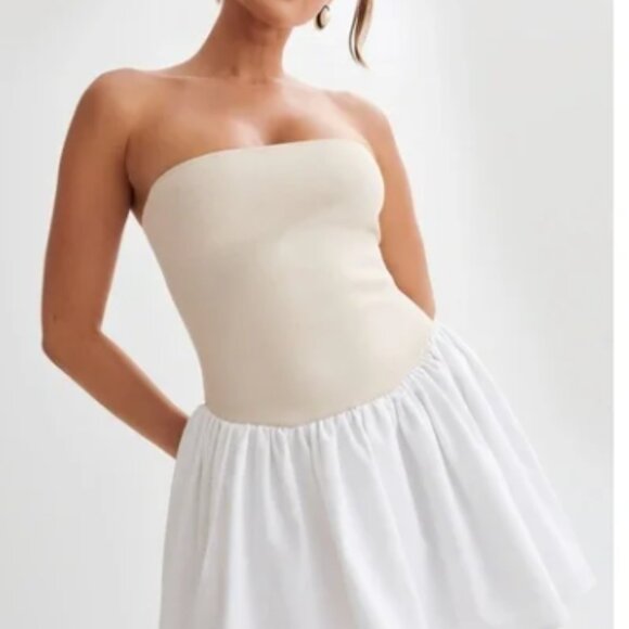 Meshki Dresses & Skirts - Meshki Hannah Knit and Linen Mini Dress XS